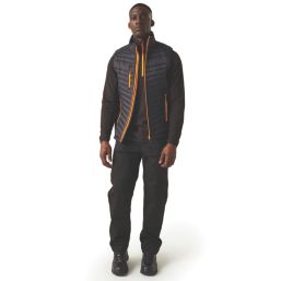 Regatta Navigate Hybrid Bodywarmer Black/Orange Pop 3X Large 50" Chest