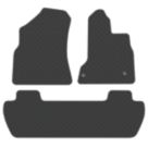 Car Mat Co. Citroen Berlingo Multispace 2008 - 2018 Rubber Car Mats 3 Piece Set