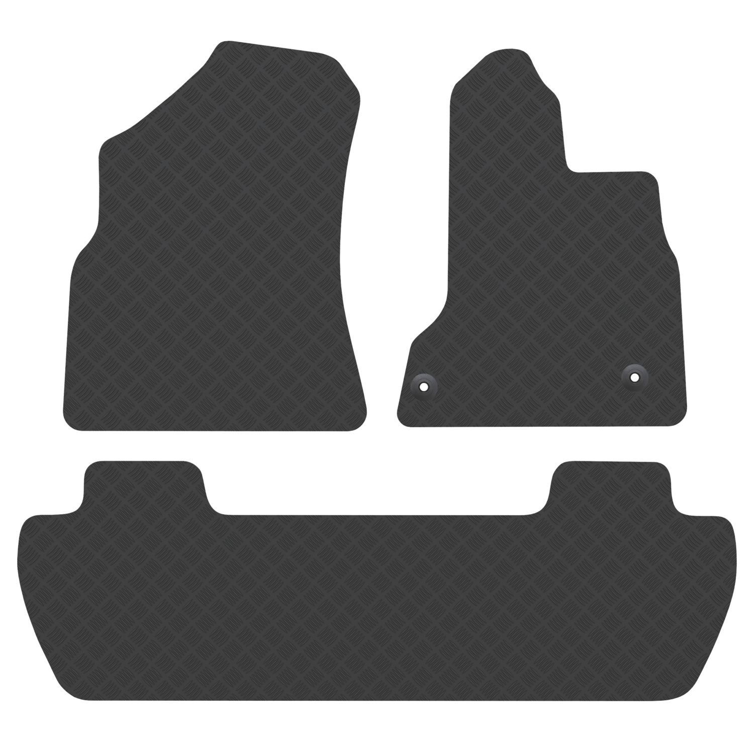 Car Mat Co. Citroen Berlingo Multispace 2008 - 2018 Rubber Car Mats 3 Piece Set (762VV)