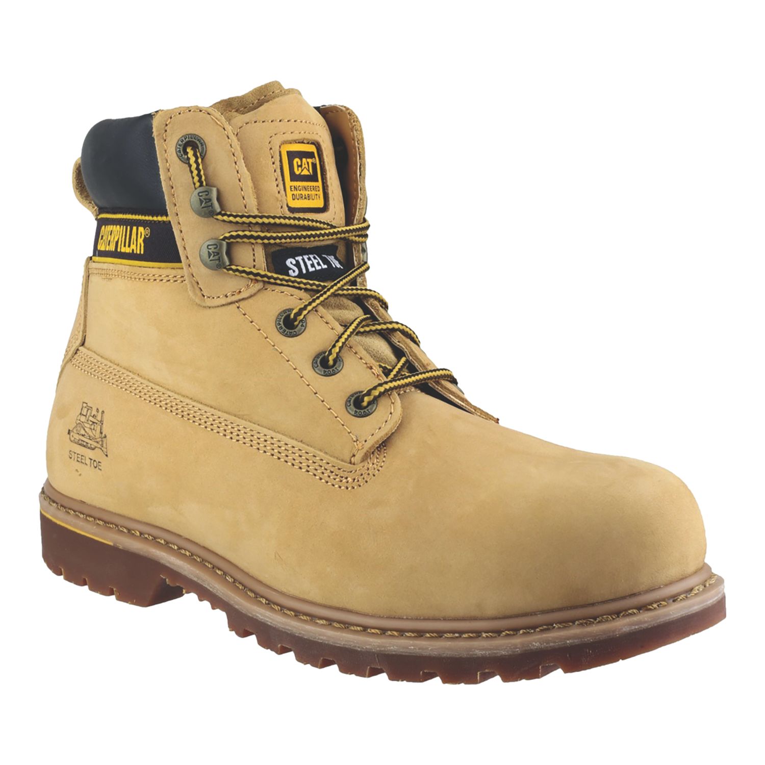 CAT Holton Size 15 Honey Steel Toe Cap Safety Boots (762XP)