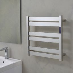 Flomasta 530mm x 520mm 511BTU Chrome Flat Electric Towel Radiator