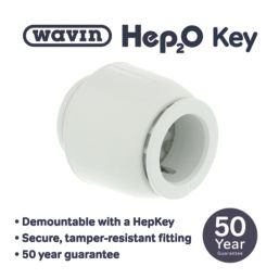 Hep2O  Plastic Push-Fit Stop Ends 22mm 10 Pack