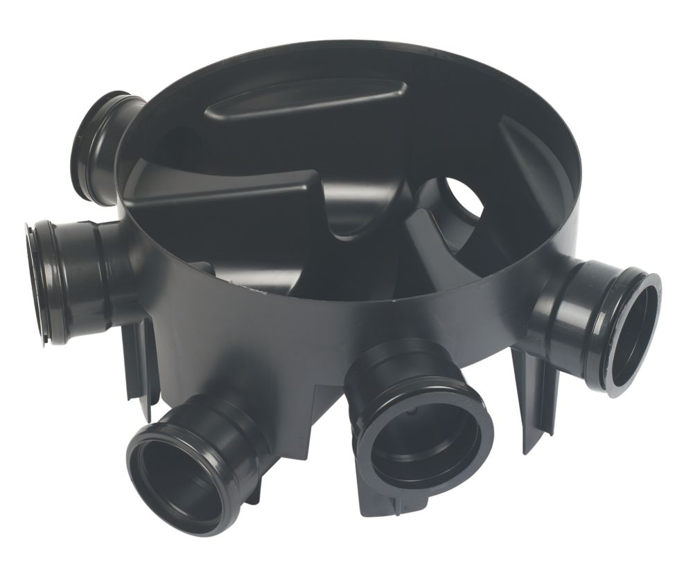 Product image for FloPlast Push-Fit 5-Inlet Fixed Inspection Chamber Base 450mm
