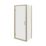 Essentials Semi-Framed Shower Enclosure Side Panel Brushed Brass 900mm