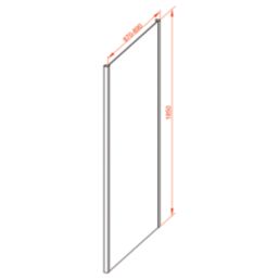 Essentials Semi-Framed Shower Enclosure Side Panel Brushed Brass 900mm
