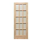 Knotty 15-Obscure Light Unfinished Pine Wooden Traditional Internal Door 1981mm x 686mm