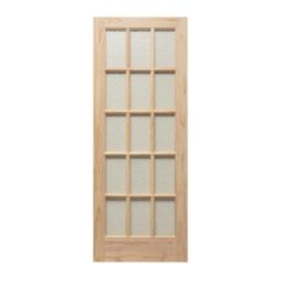 Knotty 15-Obscure Light Unfinished Pine Wooden Traditional Internal Door 1981mm x 686mm