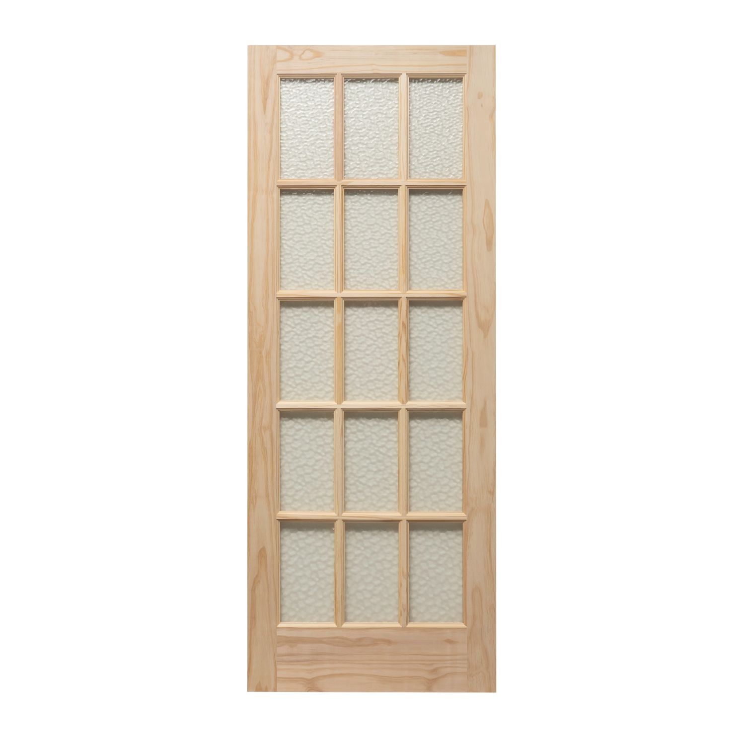 Knotty 15-Obscure Light Unfinished Pine Wooden Traditional Internal Door 1981mm x 686mm (763FA)