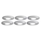 4lite  Fixed  Fire Rated GU10 Downlights Chrome 6 Pack