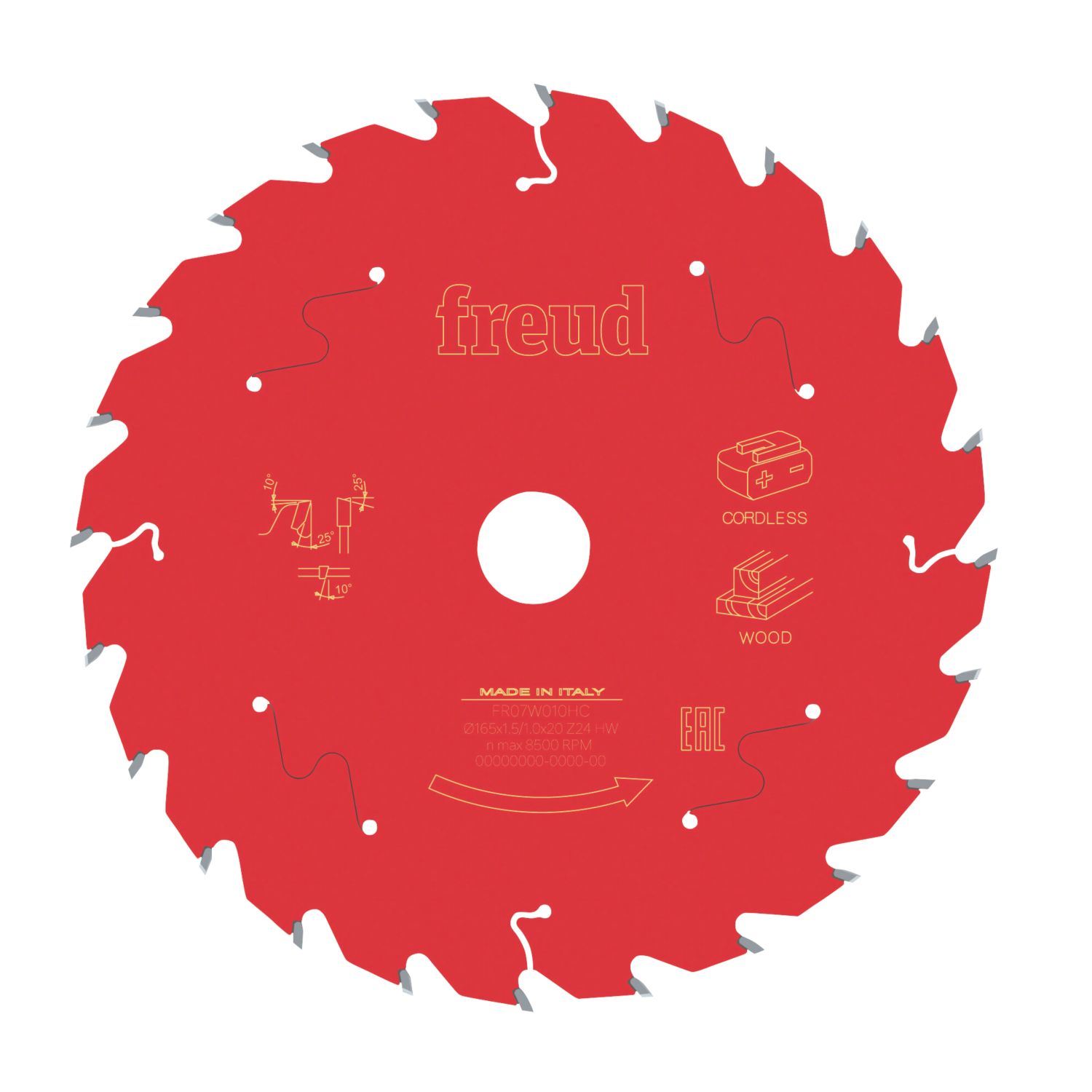 Freud Wood Circular Saw Blade 165mm x 20mm 24T (763KJ)