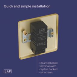 LAP  1-Gang 2-Way LED Dimmer Switch  Satin Brass with Black Inserts