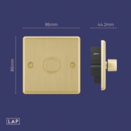 LAP  1-Gang 2-Way LED Dimmer Switch  Satin Brass with Black Inserts