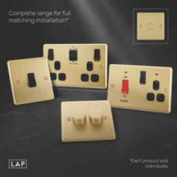 LAP  1-Gang 2-Way LED Dimmer Switch  Satin Brass with Black Inserts