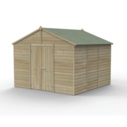 Forest Beckwood 10' x 9' 6" (Nominal) Apex Shiplap Timber Shed with Assembly