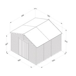 Forest Beckwood 10' x 9' 6" (Nominal) Apex Shiplap Timber Shed with Assembly