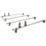 Van Guard VG263-4 Volkswagen Transporter T6 2015 on ULTI Van Roof Bars 1400mm