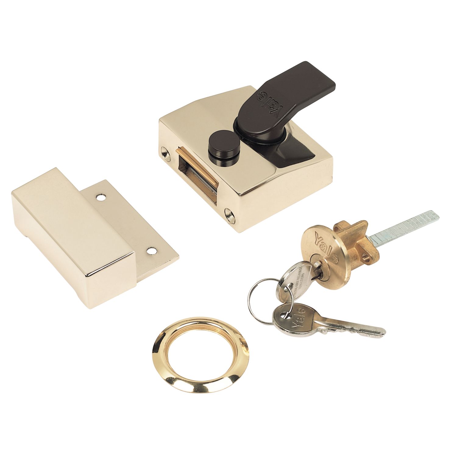 Yale 85 Narrow Night Latch Brass 40mm Backset (76490)