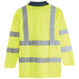 Pro RTX High Visibilty  Personalised Long Sleeve Polo Shirt Yellow 3X Large 56" Chest