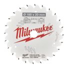 Milwaukee  Wood Circular Saw Blade 160mm x 20mm 24T
