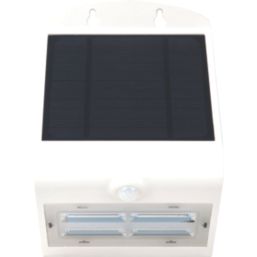 Luceco LEXS40W40-01 Outdoor LED Solar-Powered Wall Light With PIR Sensor White 400lm