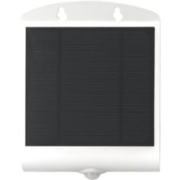 Luceco LEXS40W40-01 Outdoor LED Solar-Powered Wall Light With PIR Sensor White 400lm