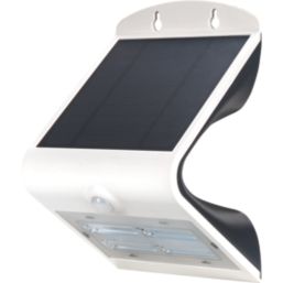 Luceco LEXS40W40-01 Outdoor LED Solar-Powered Wall Light With PIR Sensor White 400lm