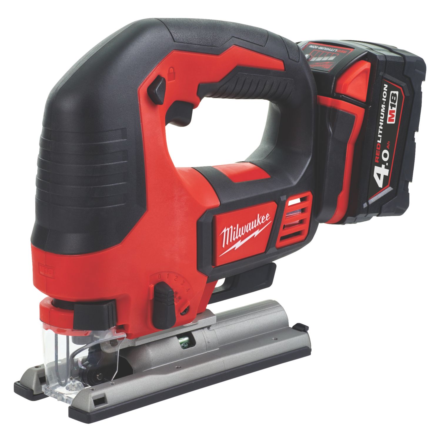 Milwaukee M18 BJS-402C 18V 2 x 4.0Ah Li-Ion RedLithium Cordless Jigsaw (764HP)