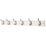 Smith & Locke 6-Hook Rail White 685mm x 90mm