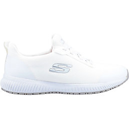 Skechers Squad SR Metal Free Womens  Non Safety Shoes White Size 6