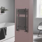 Towelrads 800mm x 400mm 1078BTU Black Flat  Towel Radiator