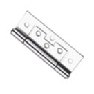 Smith & Locke Polished Chrome  Door Hinge 100mm x 42mm 2 Pack