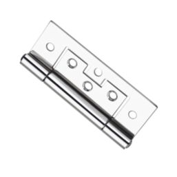 Smith & Locke Polished Chrome  Door Hinge 100mm x 42mm 2 Pack