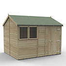 Forest Timberdale 10' x 8' 6" (Nominal) Reverse Apex Tongue & Groove Timber Shed with Base & Assembly
