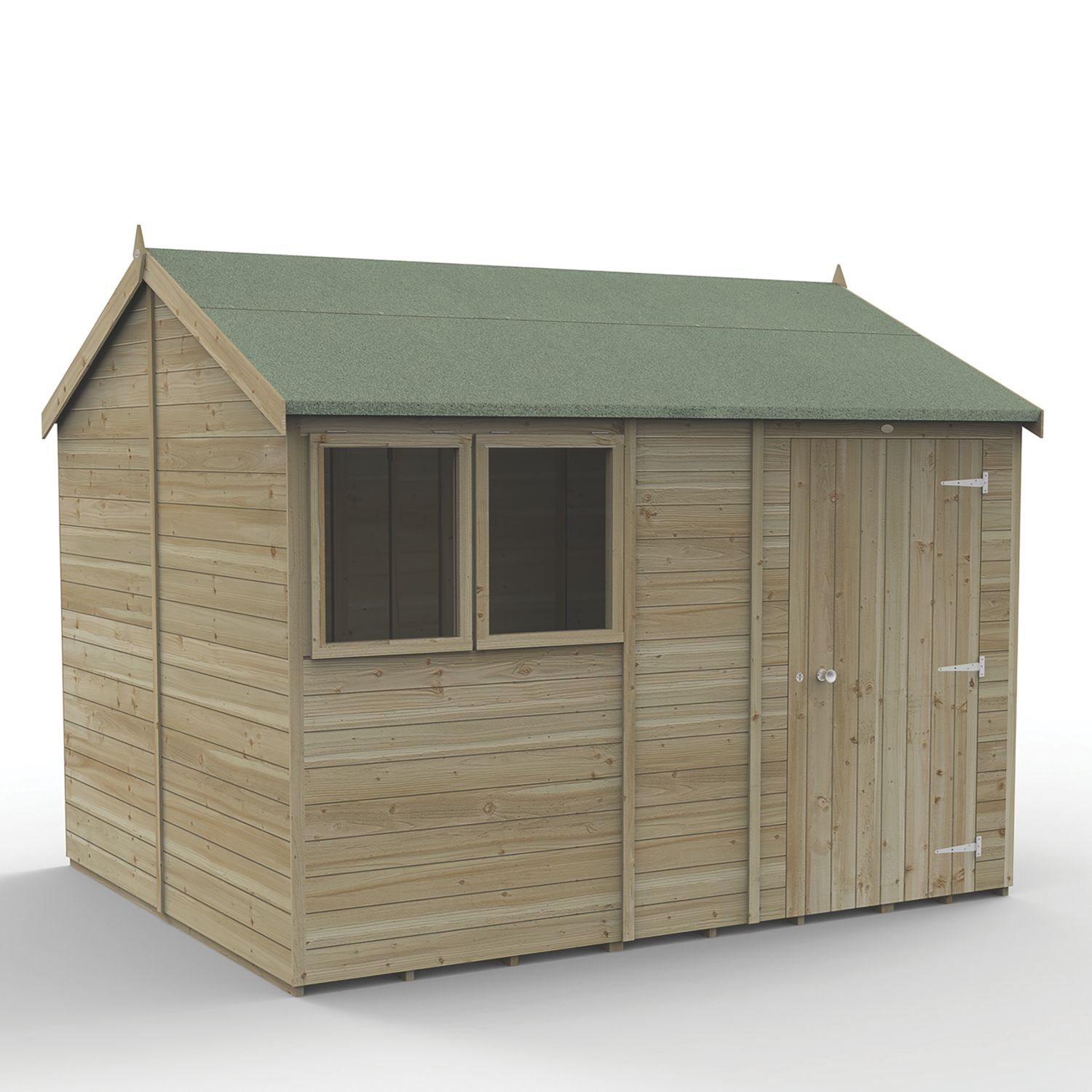 Forest Timberdale 10' x 8' 6" (Nominal) Reverse Apex Tongue & Groove Timber Shed with Base & Assembly (764TF)