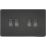 Knightsbridge  10AX 4-Gang 2-Way Light Switch  Matt Black