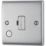 British General Nexus Metal 13A Unswitched Fused Spur & Flex Outlet  Brushed Steel
