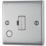 British General Nexus Metal 13A Unswitched Fused Spur & Flex Outlet  Brushed Steel