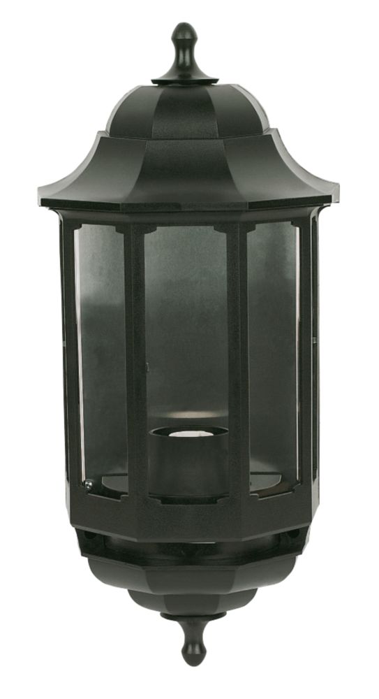 ASD Outdoor Half Lantern Wall Light Black Screwfix