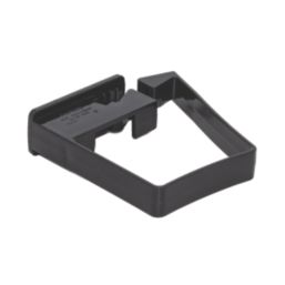 FloPlast  Square Easyfit Pipe Clip Black 65mm 10 Pack