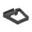FloPlast  Square Easyfit Pipe Clip Black 65mm 10 Pack
