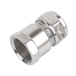 Flomasta  Brass Compression Adapting Female Coupler 15mm x 1/2"
