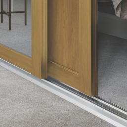 Spacepro Shaker 3-Door Sliding Wardrobe Doors Oak Frame Oak / Mirror Panel 1680mm x 2260mm