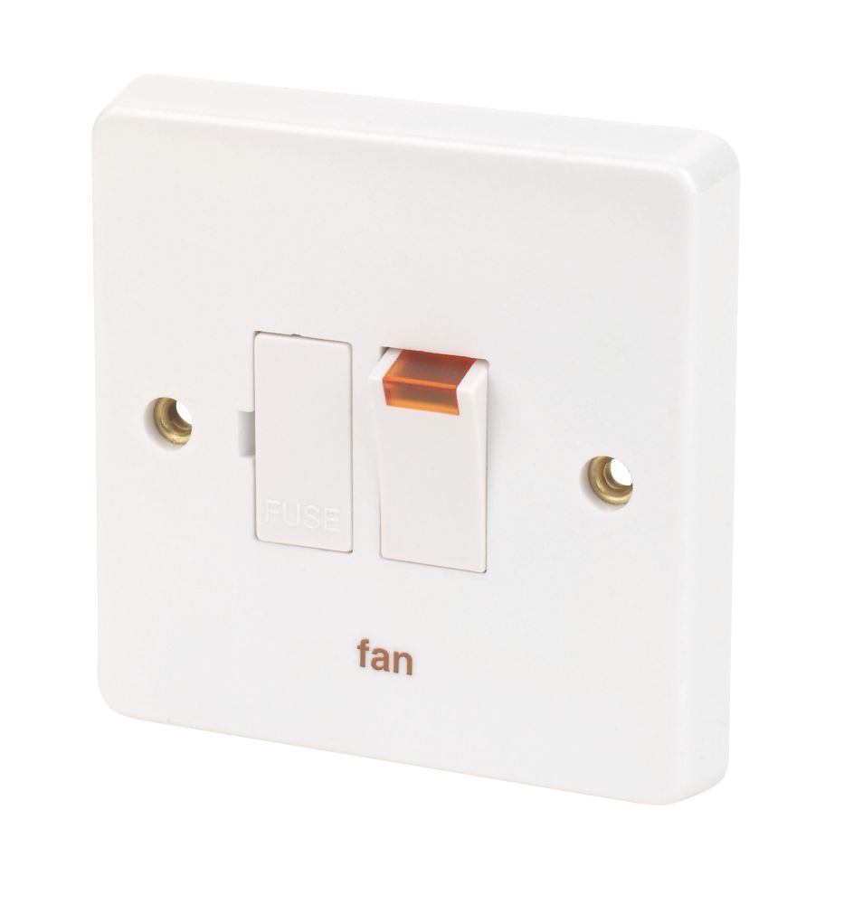Crabtree Capital 13A Switched Fan Fused Spur with Neon White