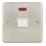 Hager Sollysta WRDP50NBSW 50A 1-Gang 2P+E Control Switch Brushed Steel with LED with White Inserts