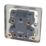 Hager Sollysta WRDP50NBSW 50A 1-Gang 2P+E Control Switch Brushed Steel with LED with White Inserts
