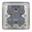 Hager Sollysta WRDP50NBSW 50A 1-Gang 2P+E Control Switch Brushed Steel with LED with White Inserts