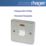 Hager Sollysta WRDP50NBSW 50A 1-Gang 2P+E Control Switch Brushed Steel with LED with White Inserts