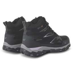 Regatta Holcombe III Size 4 Womens Black / Purple Sage Waterproof  Non Safety Work Boots