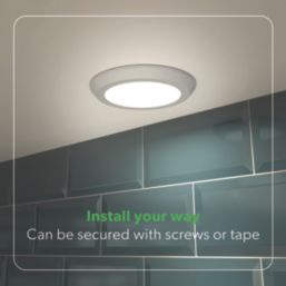 4lite Hampton Round LED Silver Warm White Under Cabinet Lights Without Bezel 6.3W 110lm 3 Pack