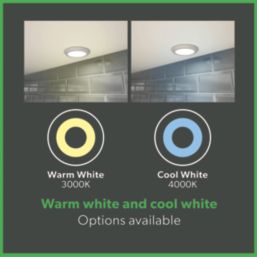 4lite Hampton Round LED Silver Warm White Under Cabinet Lights Without Bezel 6.3W 110lm 3 Pack